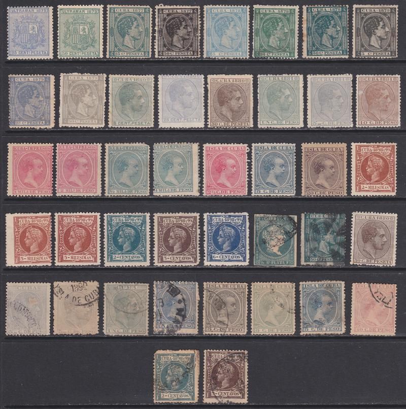 Spanish Cuba 19th Century 43 diff classic stamps  