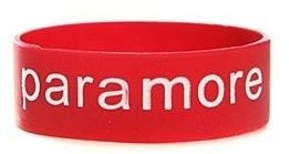 PARAMORE RED WHITE RUBBER BRACELET HAYLEY WILLIAMS NEW  
