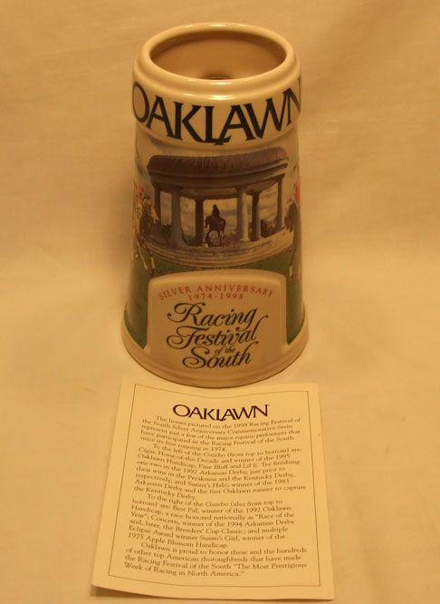   LIMITED EDITION STEIN HONORS SILVER ANNIVERSARY OF OAKLAWN OF SOUTH