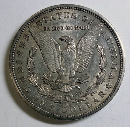 1892 CC MORGAN DOLLAR AU+  