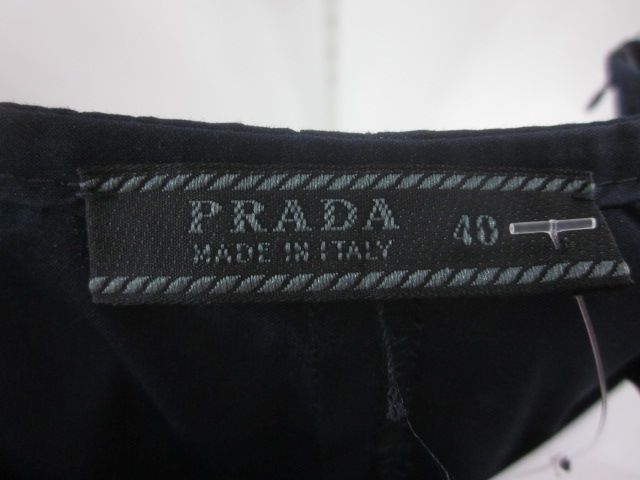 PRADA Navy Blue Cotton long A line Skirt Sz 40  