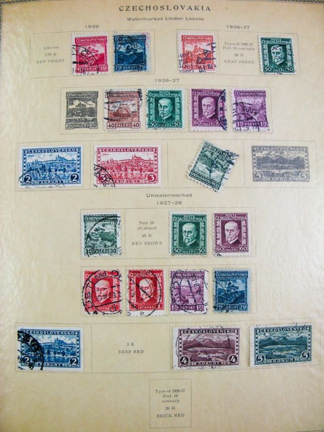 Czechoslovakia Stamps Early Areas Collection In Scott  