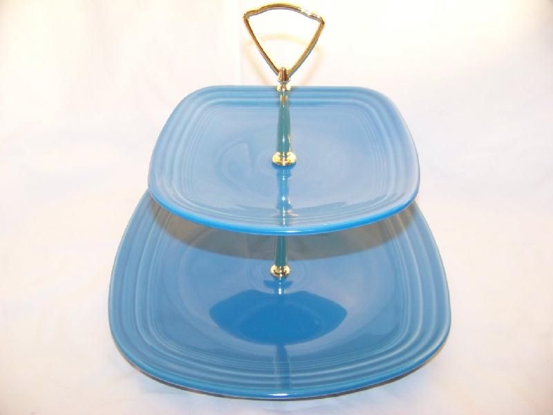 PEACOCK Fiesta® SQUARE 2 TIER Tidbit Tray  