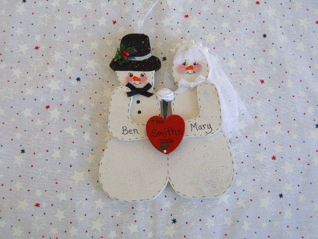 Bride and Groom Christmas ornament  