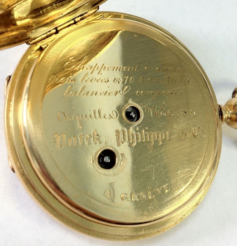 ANTIQUE VINTAGE 1850s 18K Gold PATEK PHILIPPE Pocket Watch  