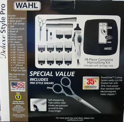 WAHL HAIR CLIPPERS TRIMMER BARBER HAIRCUT CUTTERS KIT  