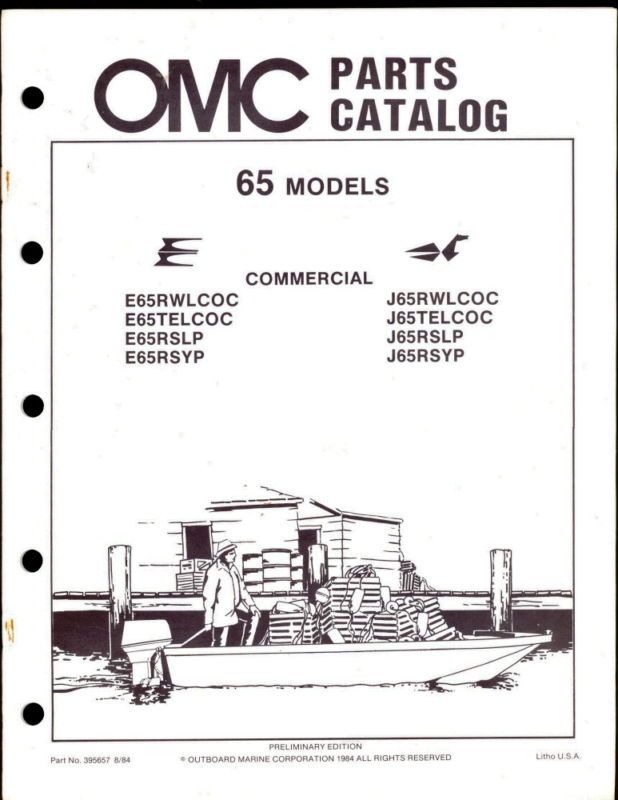 1985 JOHNSON / EVINRUDE 65 COMMERCIAL OUTBOARD MANUAL  