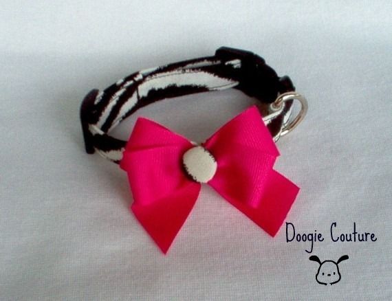 DOOGIE COUTURE Zebra Dog Collar XS Large  