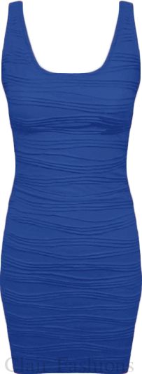 Ladies Crinkle Bodycon Mini Vest Dress Womens Top 8 14  