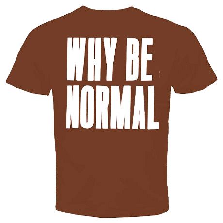 Why Be Normal T Shirt Funny Cool Crazy rude vulgar  