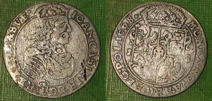 Lithuania Poland 18   1668y. GROSH Ioann Casimir 1649 1668  