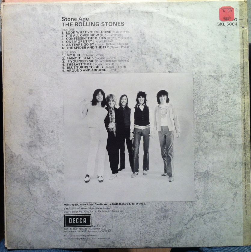 THE ROLLING STONES stone age LP VG SKL.5084 Vinyl 1971 German Decc 