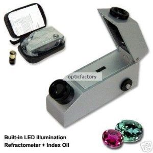 GEMOLOGICAL GEMSTONE GEM REFRACTOMETER BUILT IN LIGHT  