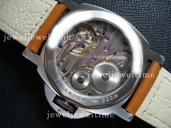 44mm Parnis Handwind Lume Titanium WHT sapphire MW031  