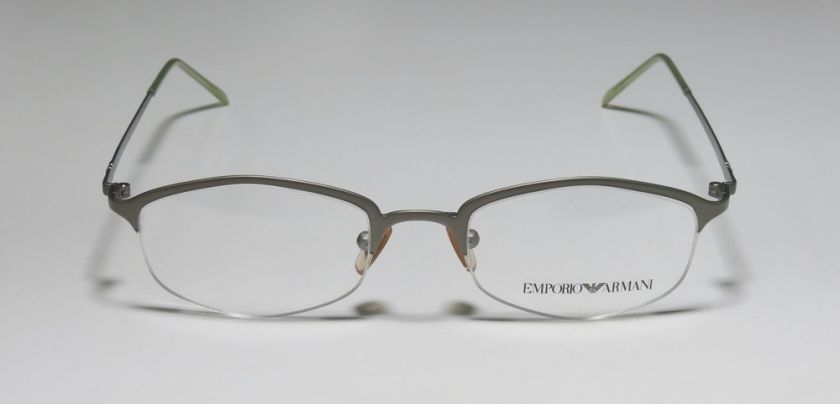 NEW EMPORIO ARMANI 144 47 19 135 LIGHT GRAY HALF RIM EYEGLASSES 