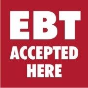 EBT ACCEPTED 18x18 DOOR/WINDOW SIGN FOR BUSINESS  