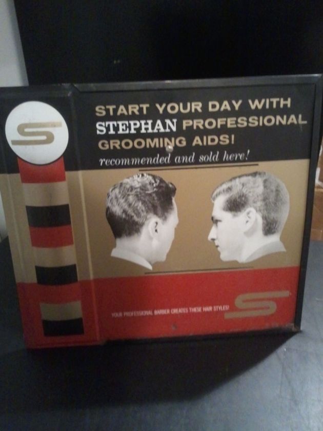 Vintage STEPHAN Grooming Aids advertising sign  