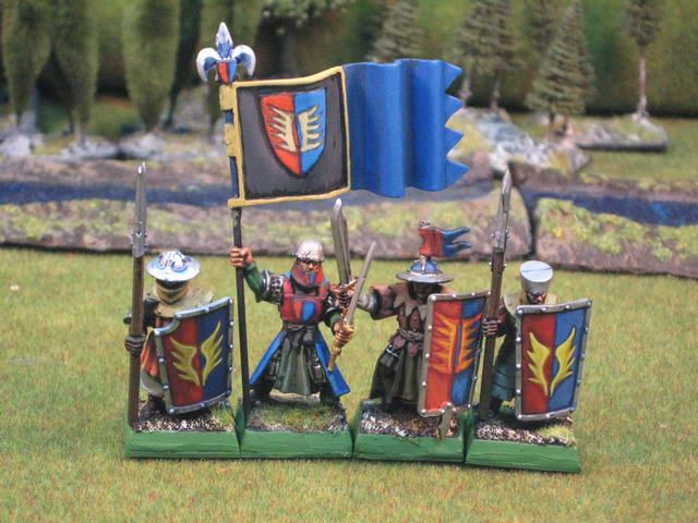 Warhammer DPS painted Bretonnian Men at arms BR006  