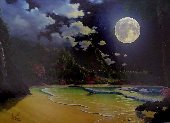 Al Hogue Puzzle KAUAI MOONRISE 1000 Pieces  