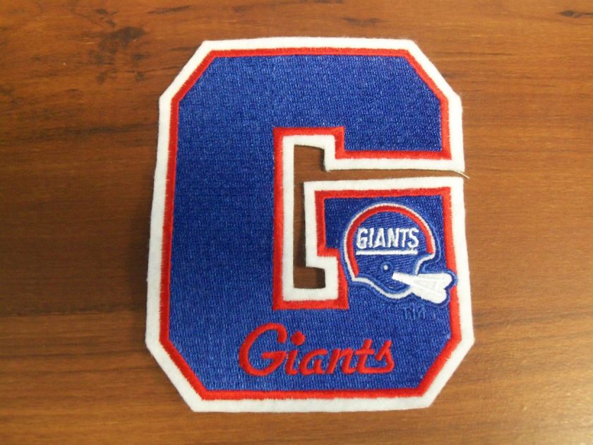 NEW YORK GIANTS NFL LARGE LETTER G LOGO PATCH  5 X 4 1/8 NEW  