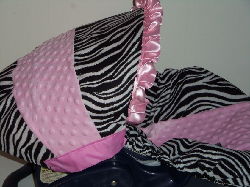   AND PINK MINKY Baby Infant Car Seat Cover Graco OR EVENFLO  