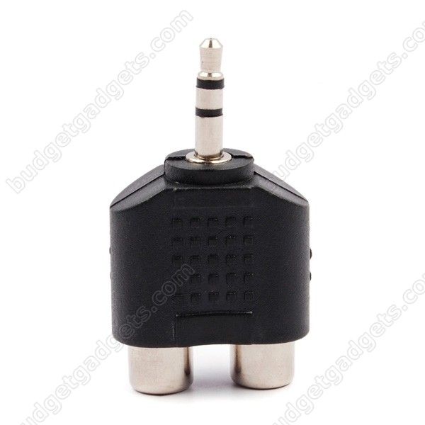 5mm Audio Headphone Jack to 2 RCA Splitter Adapter  