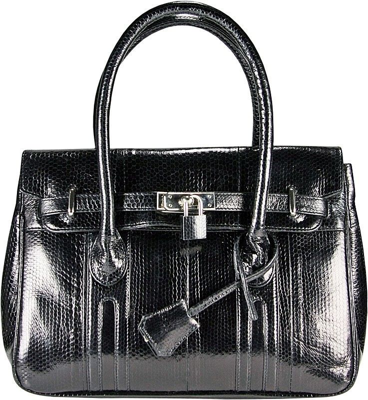   GENUINE BLACK SNAKE LEATHER BAG PURSE BSN295 SNAKE SKIN HANDBAG NEW