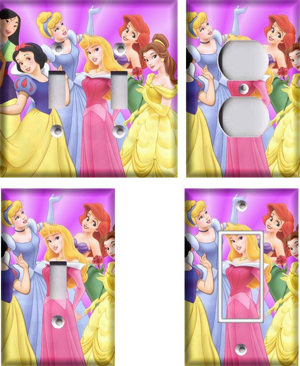Disney Princesses #2 Light Switch Plate  