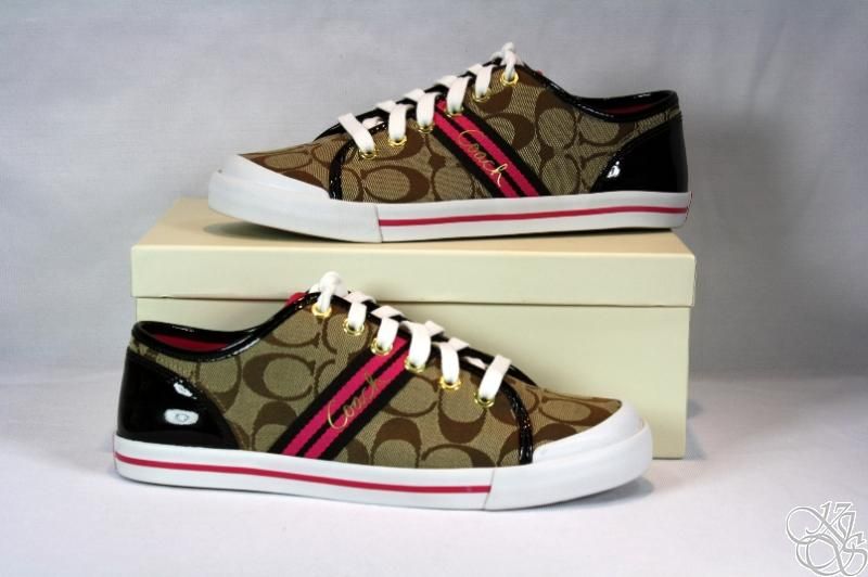 COACH Folly Stripe Webb Womens Sneakers Shoes New  