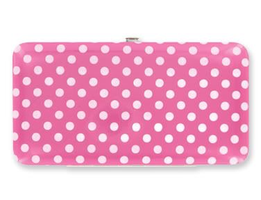 Thislisting is for a beautiful Women’s Vinyl Polka Dot Flat Wallet 