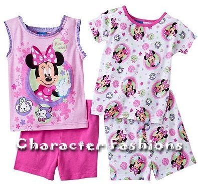 MINNIE MOUSE Pajamas pjs Size 2T 3T 4T Shirt Shorts DISNEY  