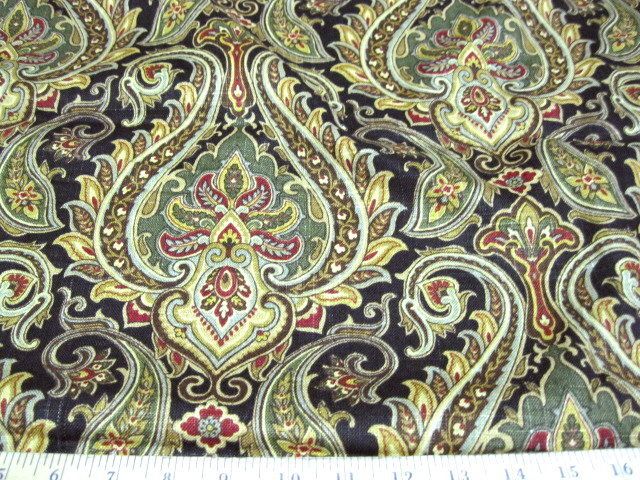 Fabric Remnant Linen MillCreekRaymond Waites Barone black background 