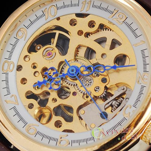   Steel Transparent Dial Automatic Mechanical Man Watch Light NEW  