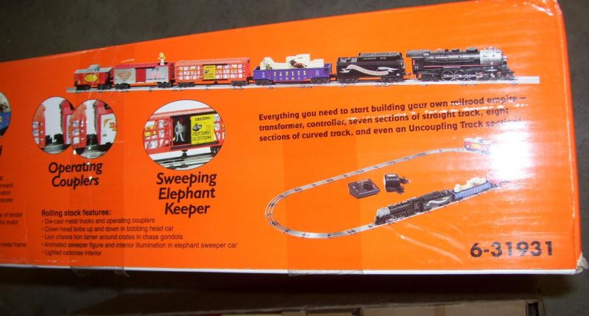 LIONEL O 31931 BALLYHOO BROTHERNS CIRUS TRAIN SET  