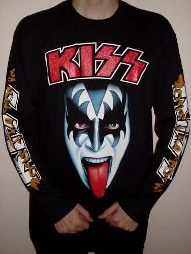 Kiss Gene Simmons Tongue long sleeve T Shirt Size M new  