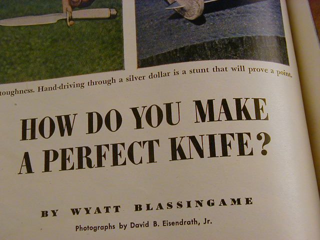 RANDALL KNIFE KNIVES TRUE MAGAZINE FROM 1953 WITH ARTIC  