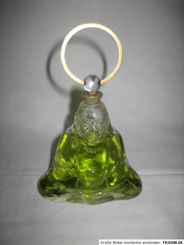 ANTIQUE 1920´ HOUBIGANT BOTTLE PERFUME BUDDHA BACCARAT  