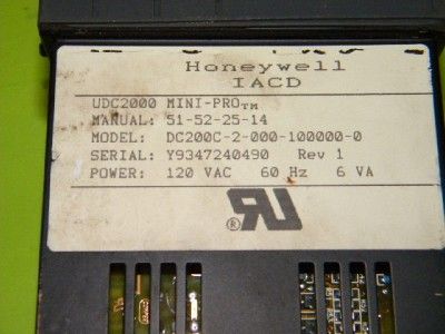 Regulador del límite del lazo de Honeywell UDC2000 120Volt 60Hz