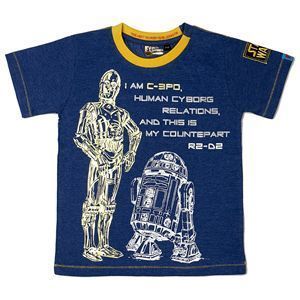 New Boys STAR WARS Blue C3PO R2D2 T shirt Top BNWT Fabric Flavours 