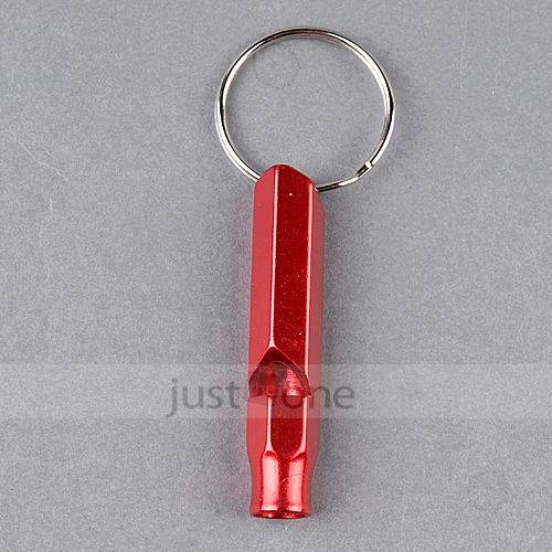   Camping Hiking Aluminum Portable Keychain Loud Whistle Helper  