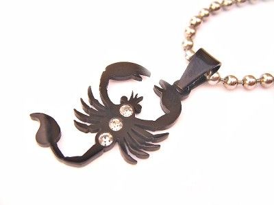   image new arrival stylish necklace with a black scorpion pendant with