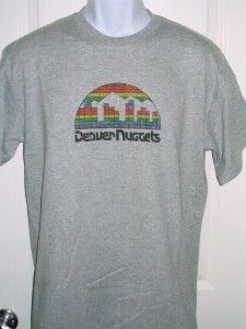 Denver NUGGETS 1980s Throwback Logo NBA T Shirt Large  