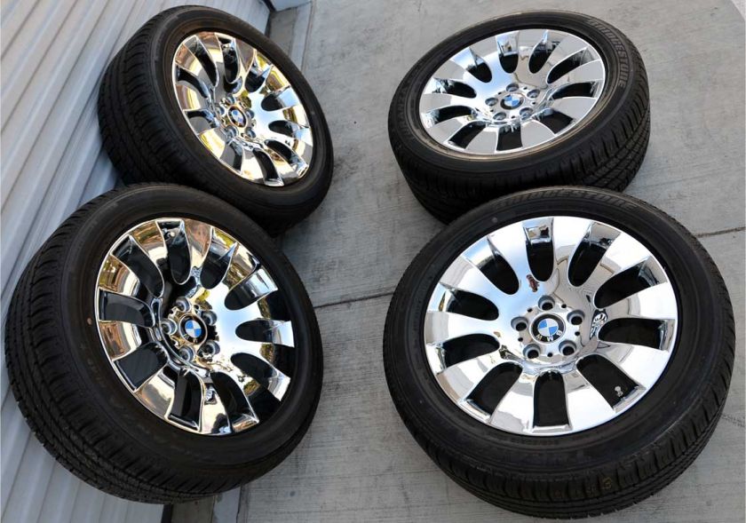 18 OEM BMW 7 Series Brand New Chrome Wheels + Tires NR  