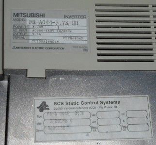 MITSUBISHI FREQROL INVERTER 3.7KW DRIVE FR A044 3.7K ER  