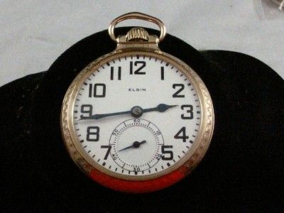 VINTAGE 16S ELGIN 21J B.W RAYMOND POCKETWATCH RUNNING  