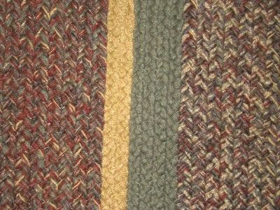 10 BRAIDED RUG Brick/Clay*Sage Green*Gold*Brown*Tan  