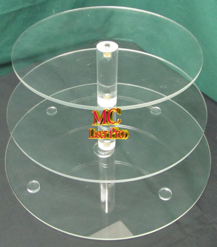 Tier 1/4 thick Acrylic Cupcake cake Tower Stand Wedding Party 