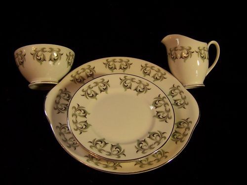 Royal Adderley ADELPHI #1595 Creamer Sugar Plates Set  