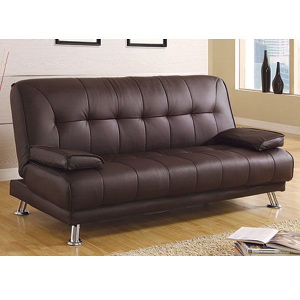 Conway Bicast Leather Futon Sofa Adjustable Bed  