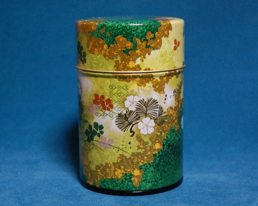 Hanazoroe Matcha Canister (Green) [Made in Japan]  